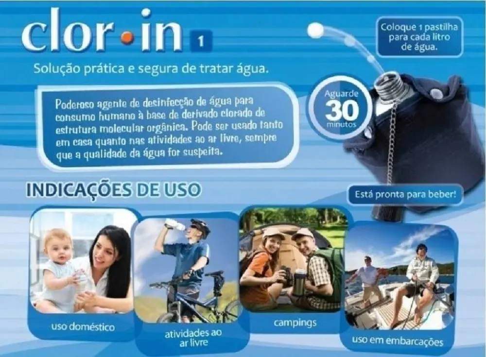 PASTILHAS POTABILIZAR ÁGUA CLORIN NAUTIKA - Imagem 2