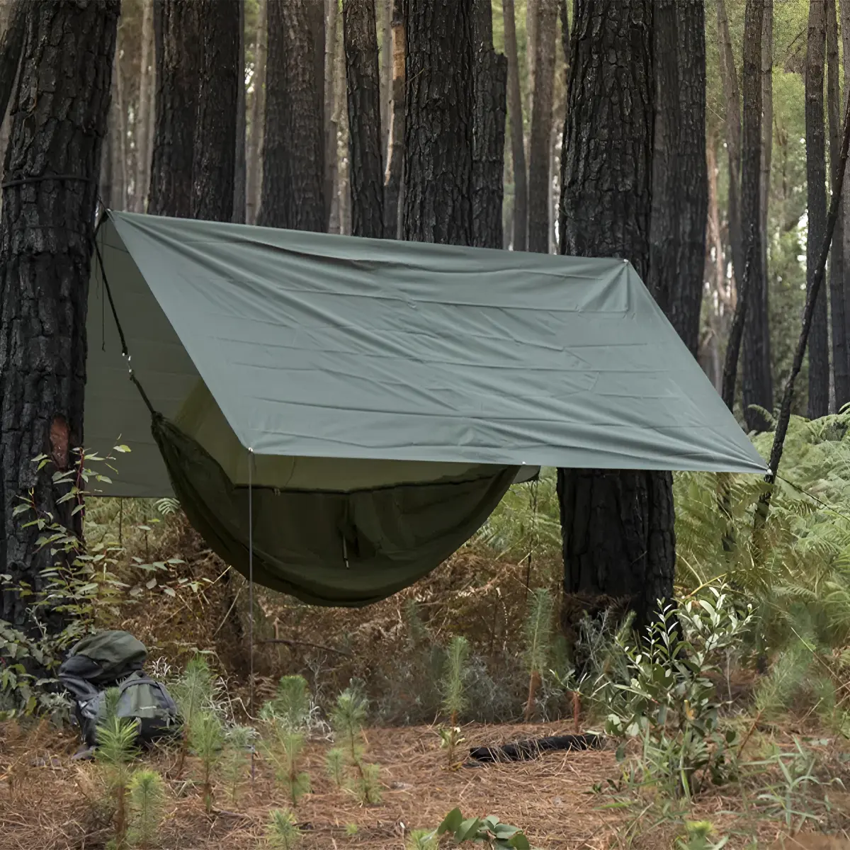 TOLDO TETO TORÓ TARP VERDE 2,60X3M NAUTIKA - Imagem 4