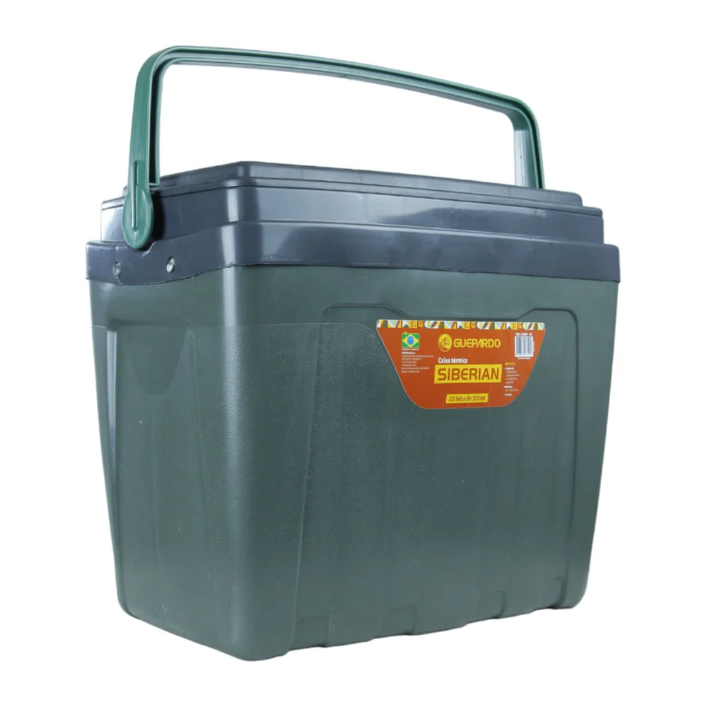 CAIXA TÉRMICA SIBERIAN COOLER VERDE 16L GUEPARDO