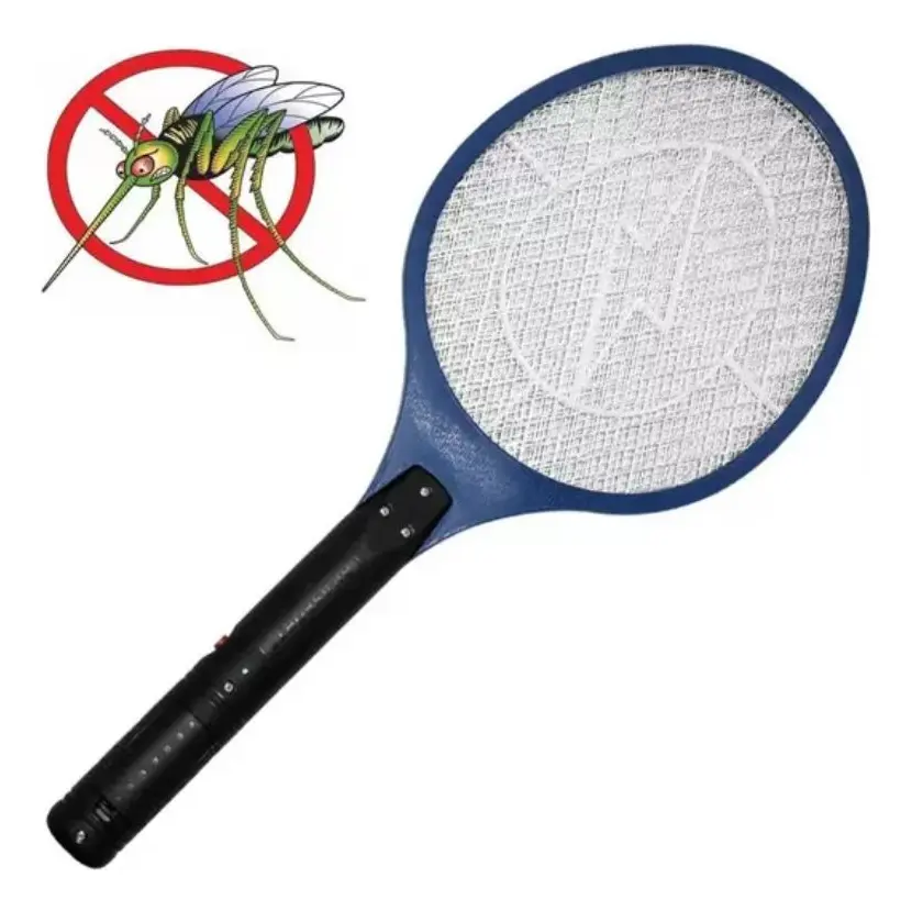 RAQUETE ELÉTRICA MATA INSETOS A PILHA AZUL E PRETA KALA
