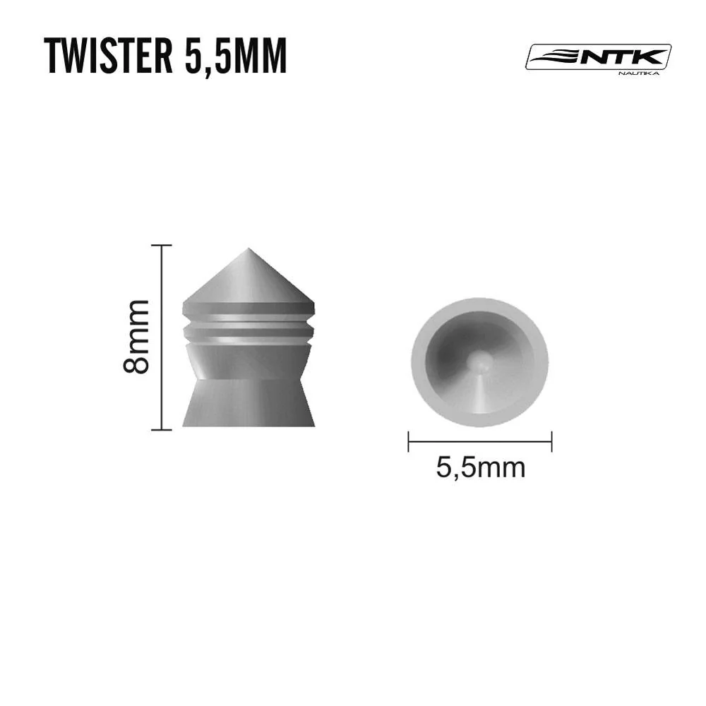 CHUMBINHO TWISTER PRO 5,5MM COM 125 UNIDADES NAUTIKA - Imagem 3
