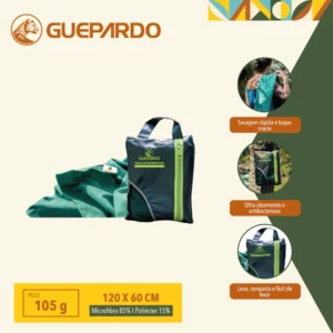TOALHA MICROFIBRA TRAVEL VERDE GUEPARDO