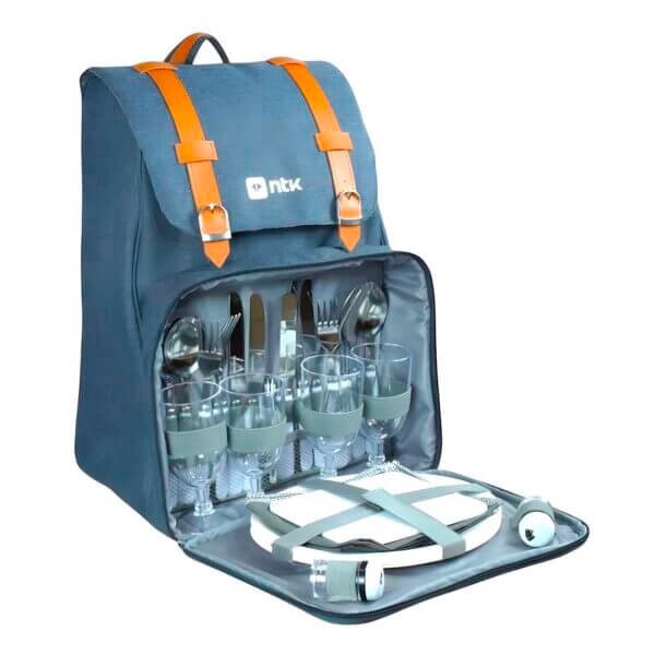 COOLER MOCHILA PICNIC PARK KIT AZUL NAUTIKA - Imagem 4