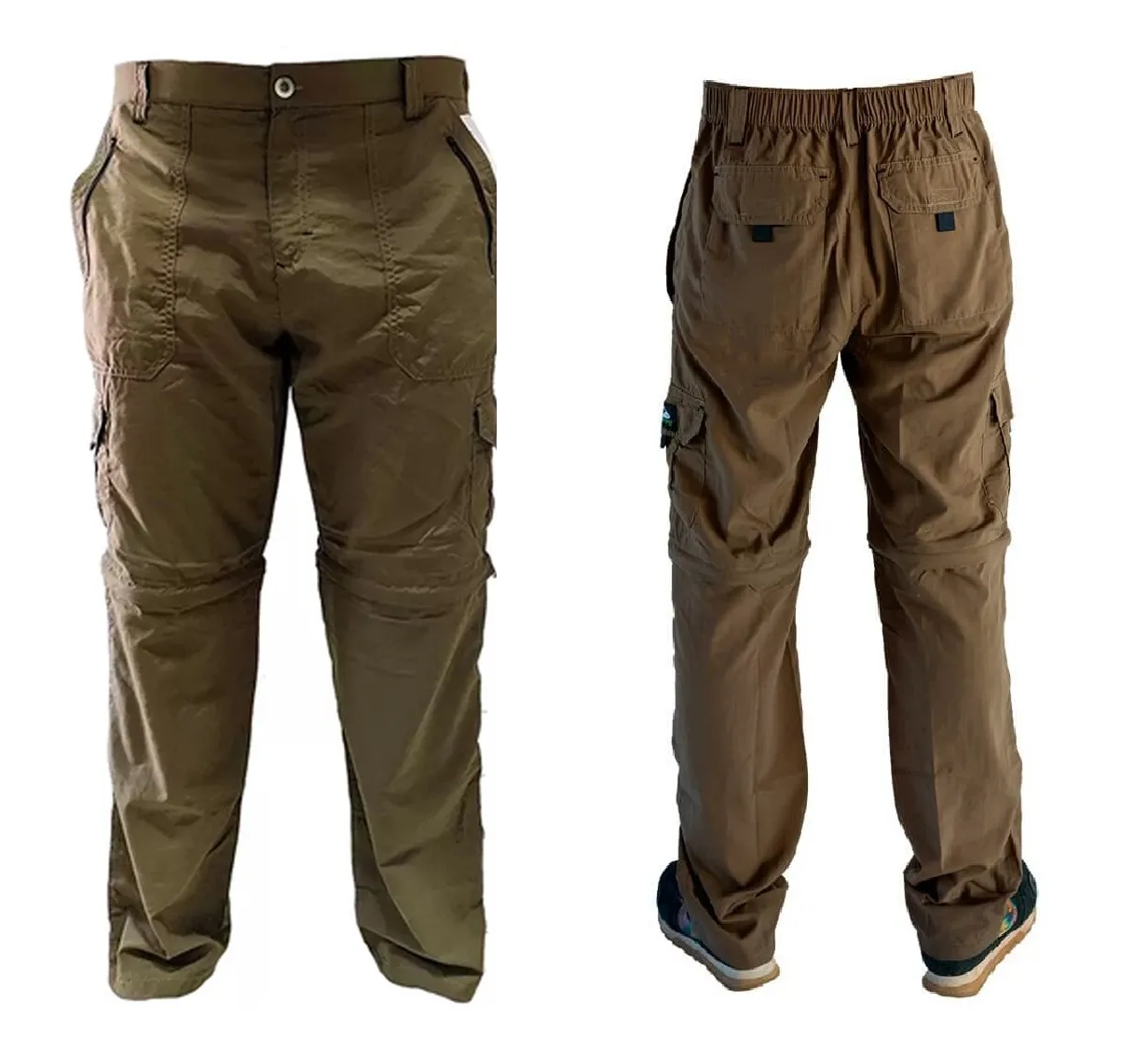 CALÇA COM BOLSO POLIAMIDA CAQUI PRESA VIVA