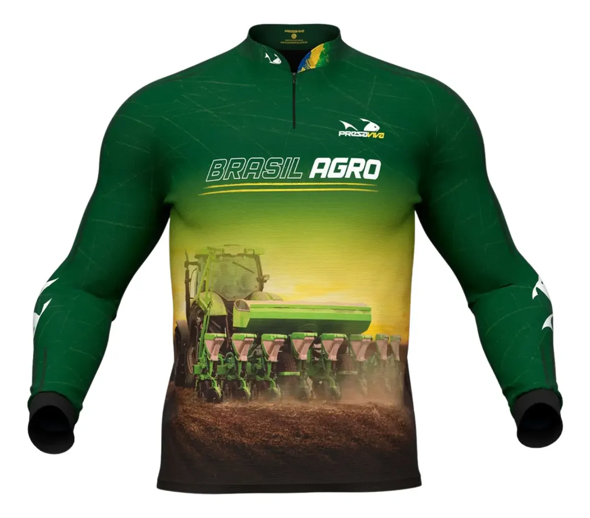 CAMISA VERDE AGRO MASCULINA 02 PRESA VIVA