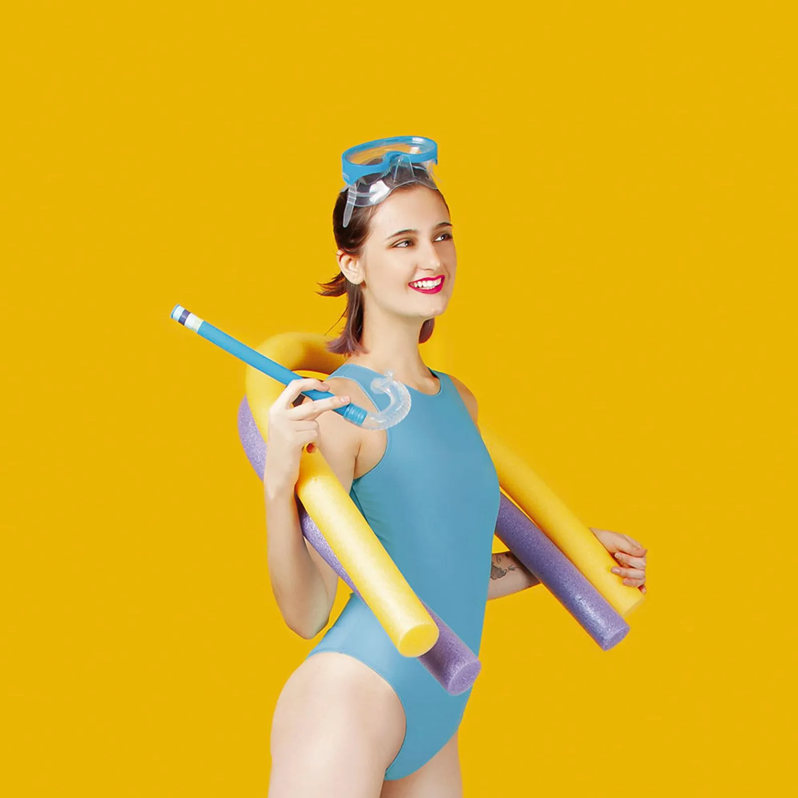 KIT INFANTIL MÁSCARA E SNORKEL VERDE MOR - Imagem 2