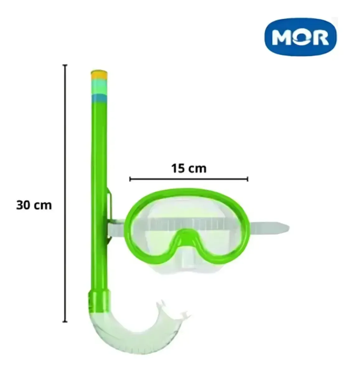 KIT INFANTIL MÁSCARA E SNORKEL VERDE MOR - Imagem 7