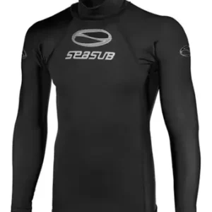 CAMISA JERSEY MANGA LONGA LYCRA PRETA SEASUB